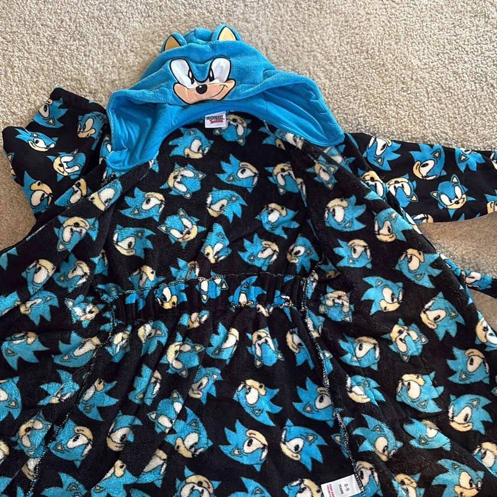 Sonic the Hedgehog Kids Pajamas Nightgown - Blue and Black